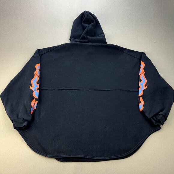 Savage x Fenty Hoodie Sweatshirt Adult Medium Black Essential Oversized Flames - Picture 4 of 14